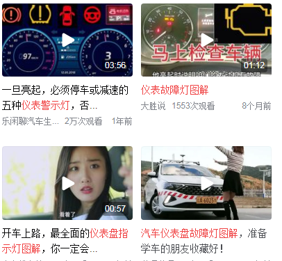仪表盘故障灯图解大全
