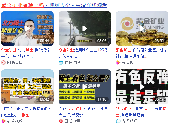 紫金矿业有稀土吗