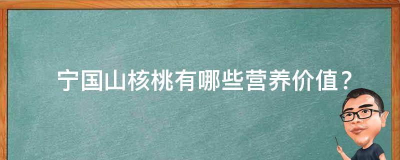  宁国山核桃营养价值？
