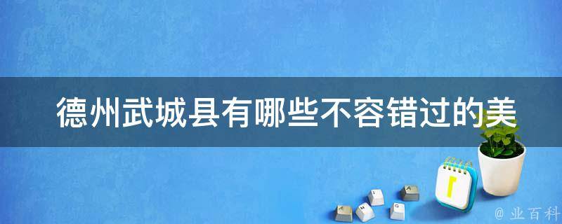  德州武城县不容错过的美食推荐？