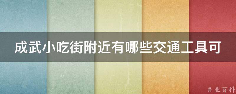 成武小吃街附近交通工具可以到达？