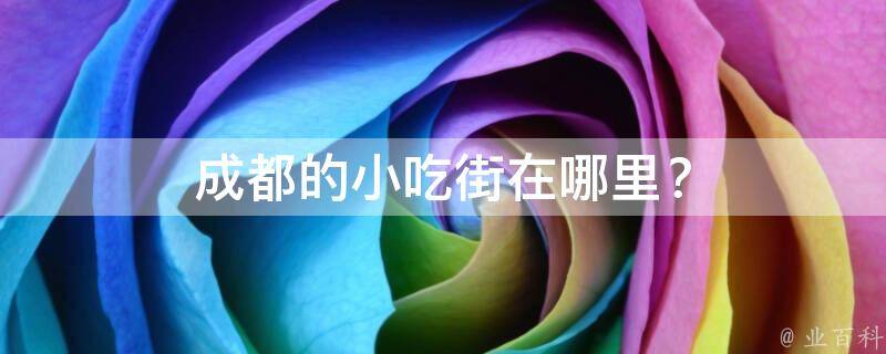 成都的小吃街在哪里？
