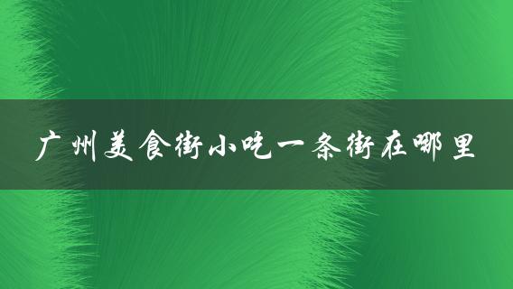 广州美食街小吃一条街在哪里(详细指南)